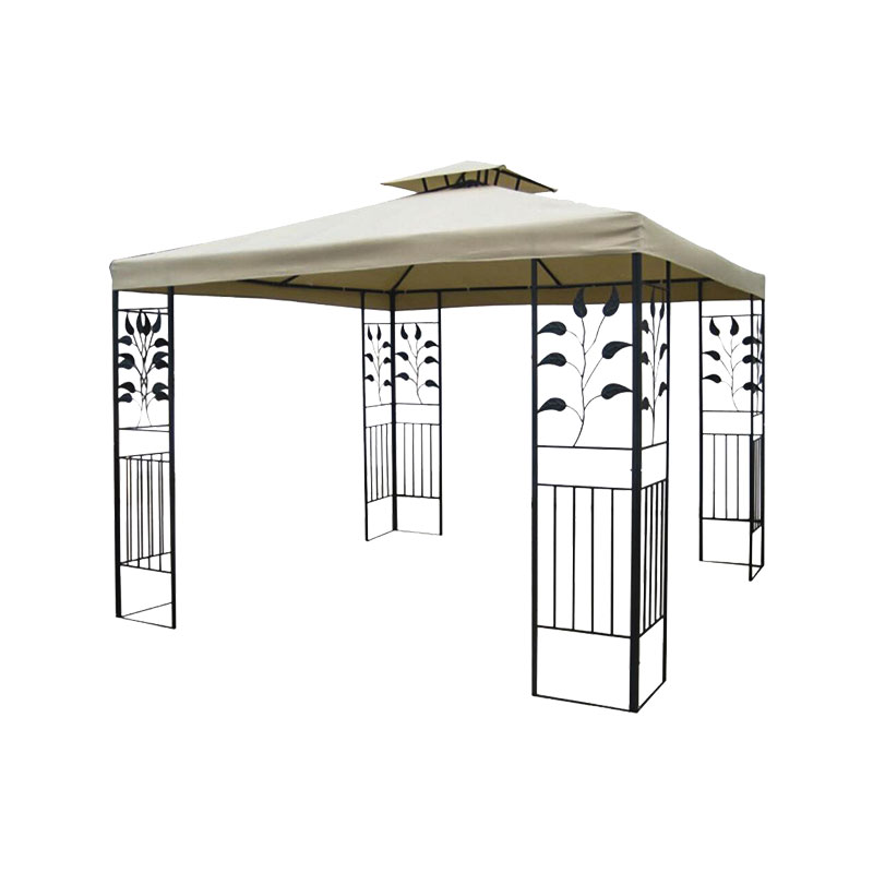 Stahlstoffquadrat -Outdoor -Pavillon mit Mückennetz