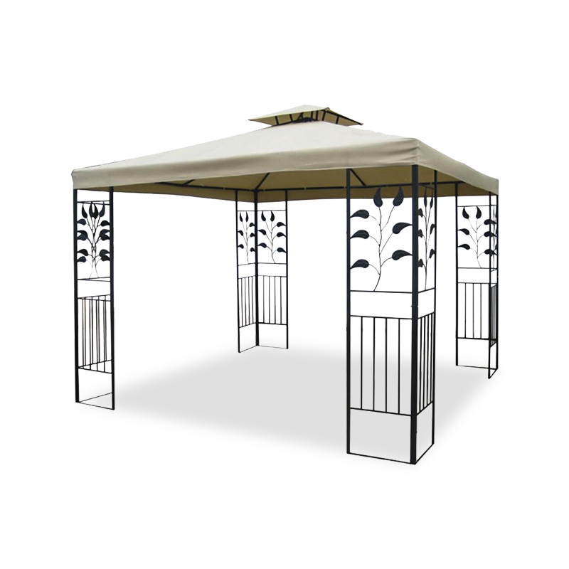 Stahlstoffquadrat -Outdoor -Pavillon mit Mückennetz