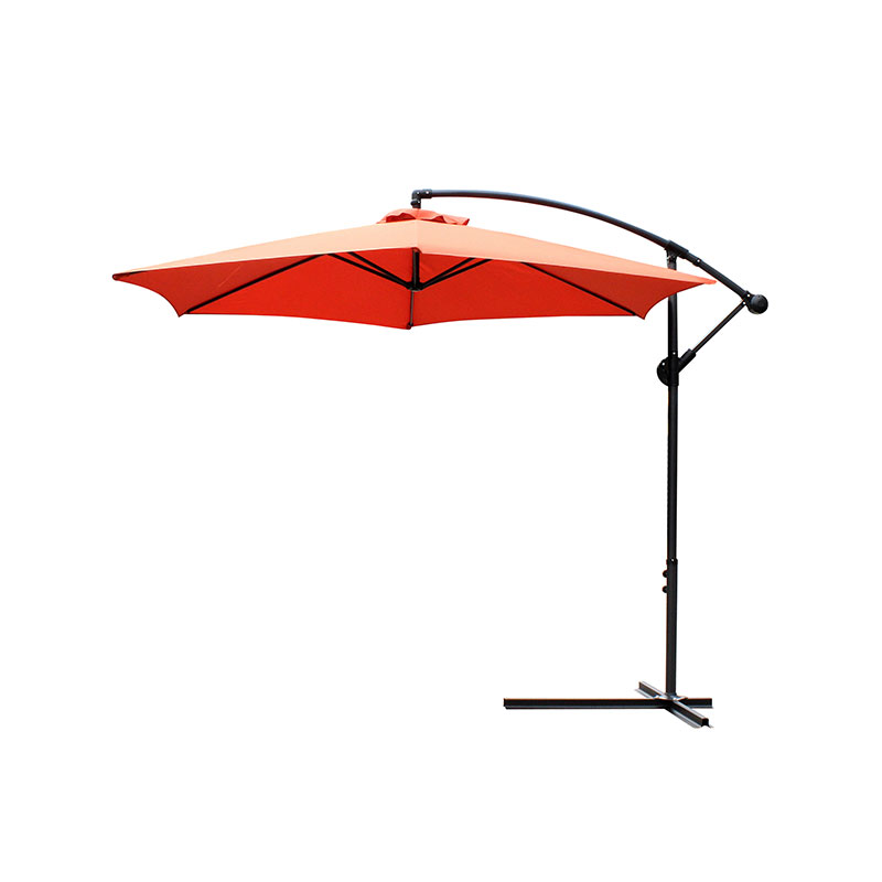 Hängende Regenschirm -Terrassen -Terrassen -Sonnenschatten Offset Outdoor Market mit Kreuzbasis